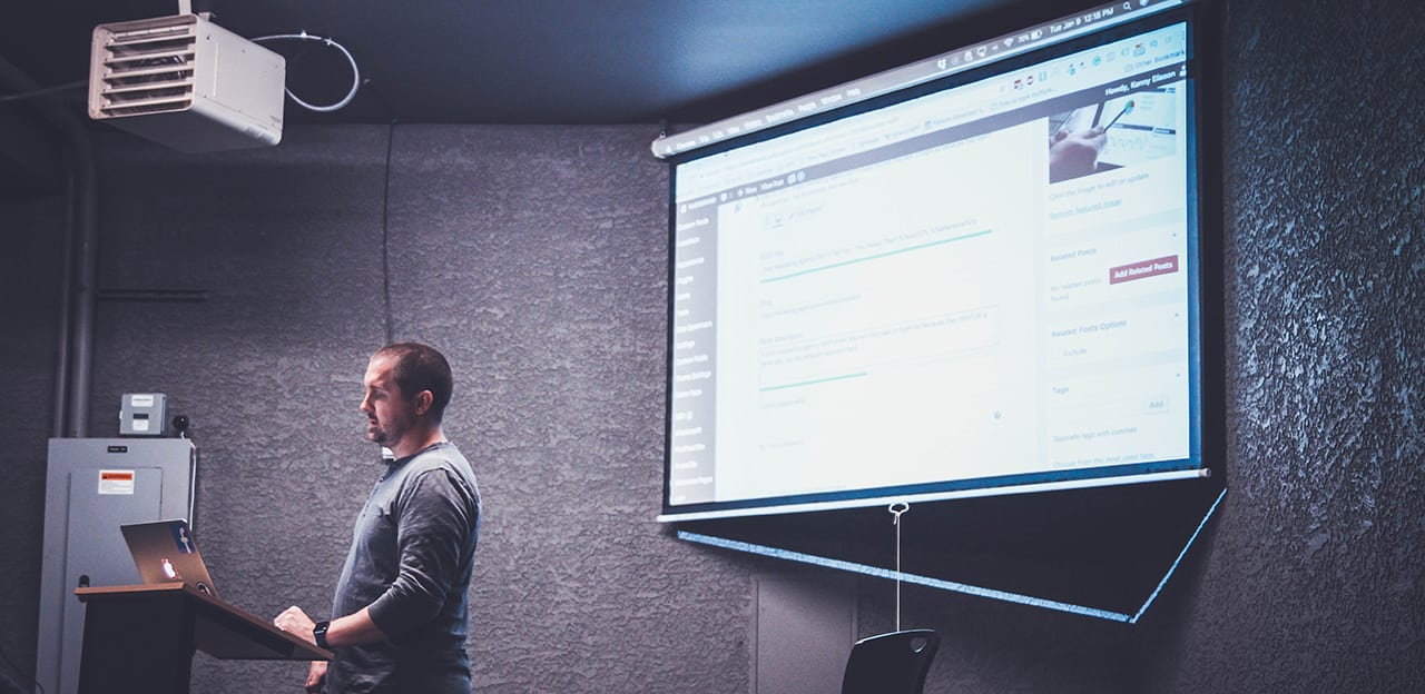 Presentation with a projector