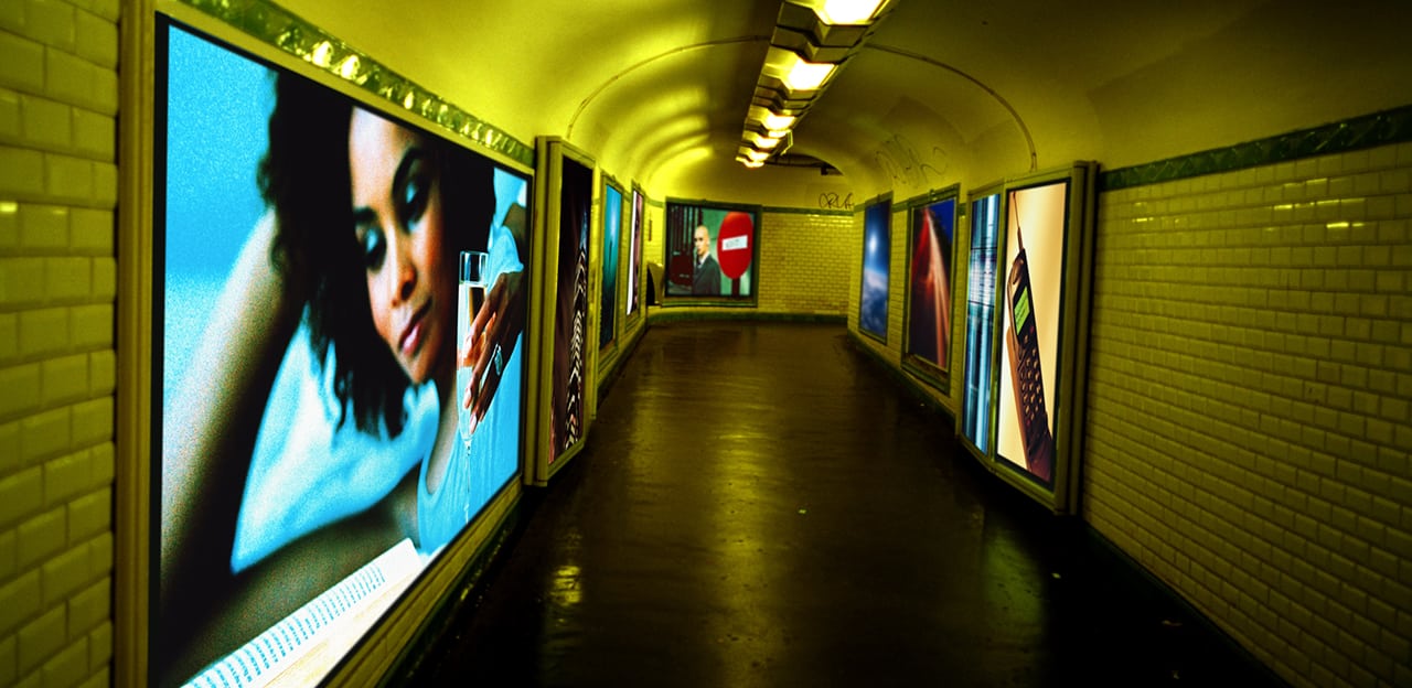 Tech-lined hallway